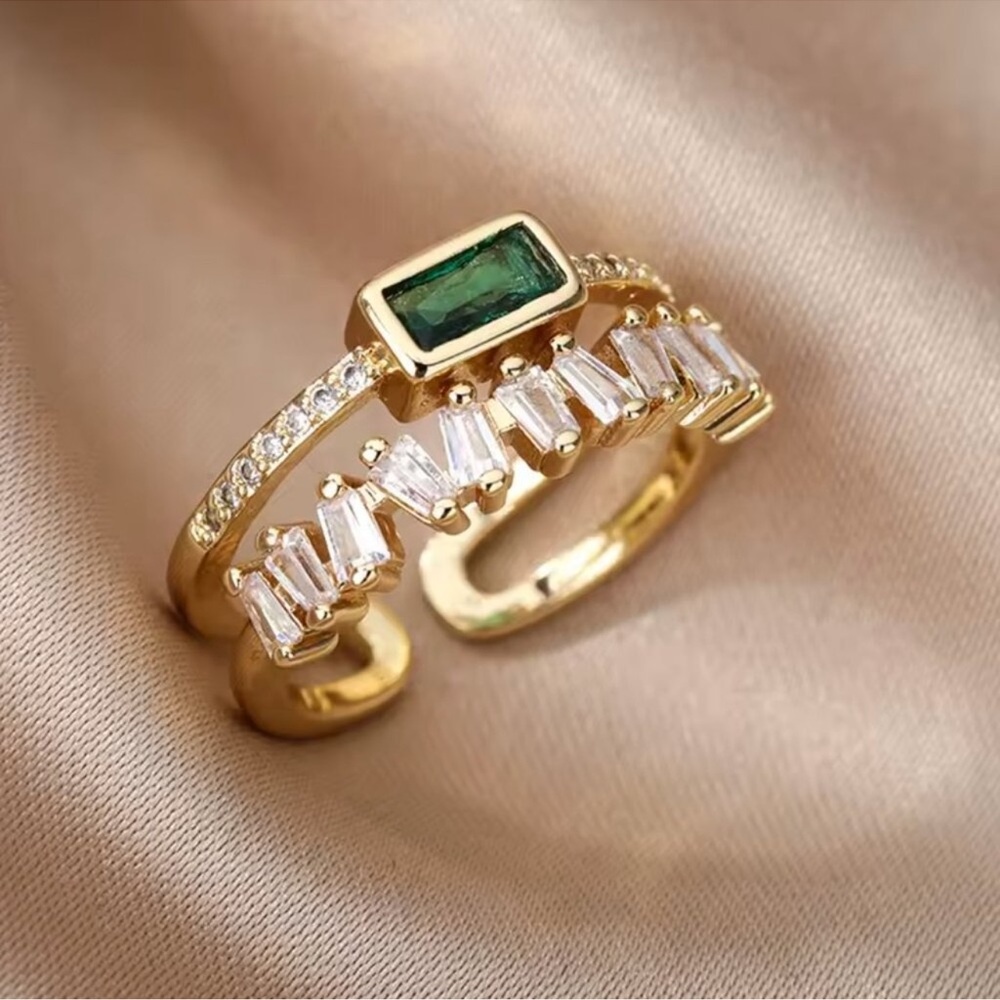 New 14K Gold Filled Emerald Ring